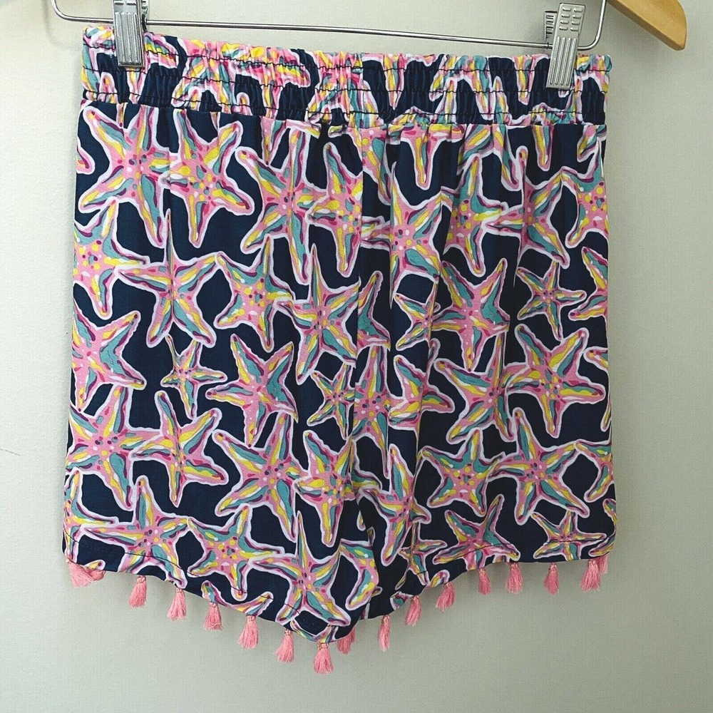 SIMPLY SOUTHERN Shorts SZ S/M Topsail Starfish with pink tassels & pockets